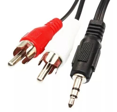 Cable De Audio Miniplug 3.5mm A Rca audio y video 1,8 Metros